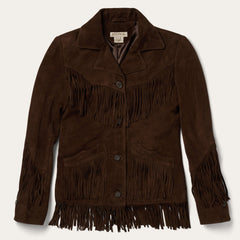 Fringe Suede Jacket Chocolate | Stetson