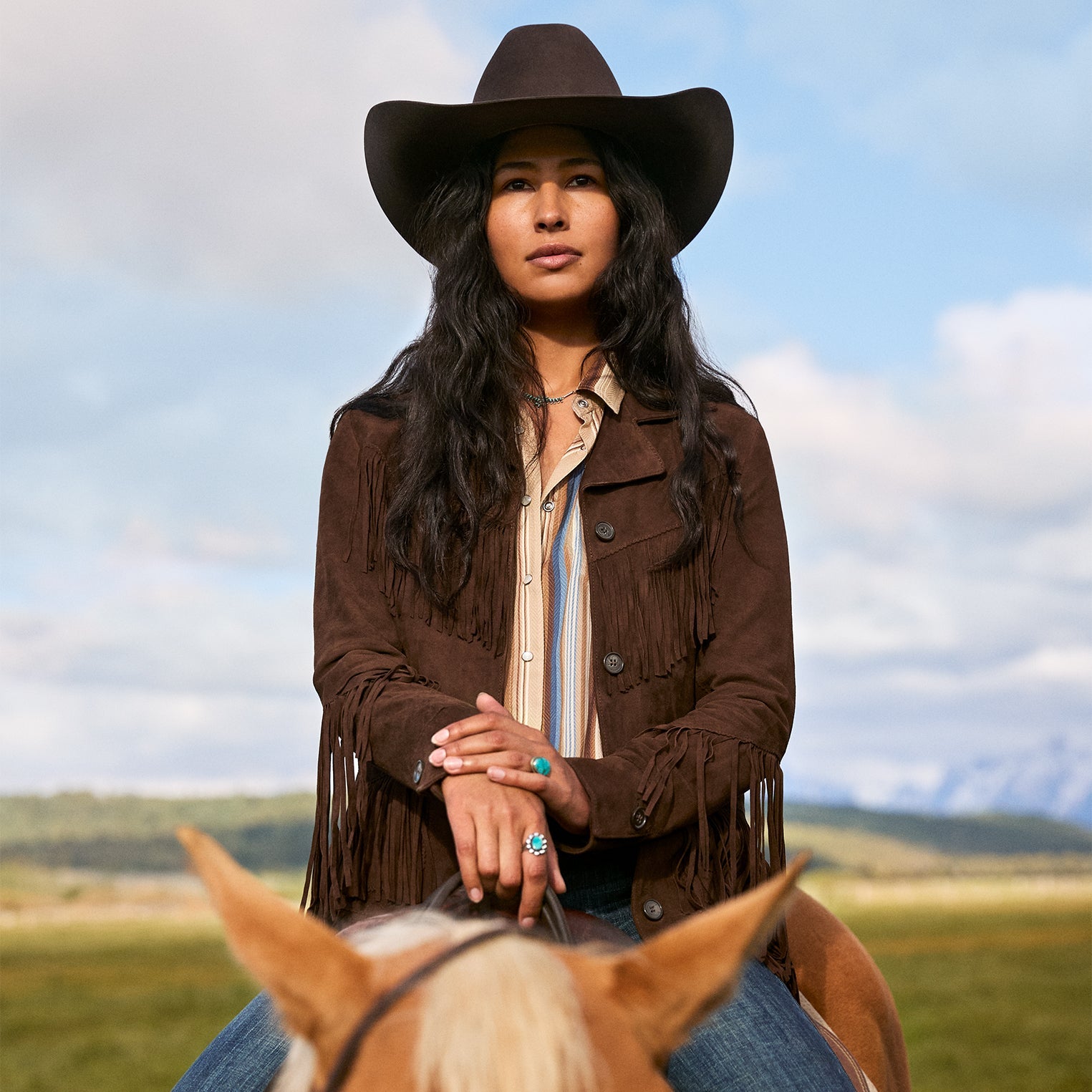 Fringe Suede Jacket Chocolate | Stetson