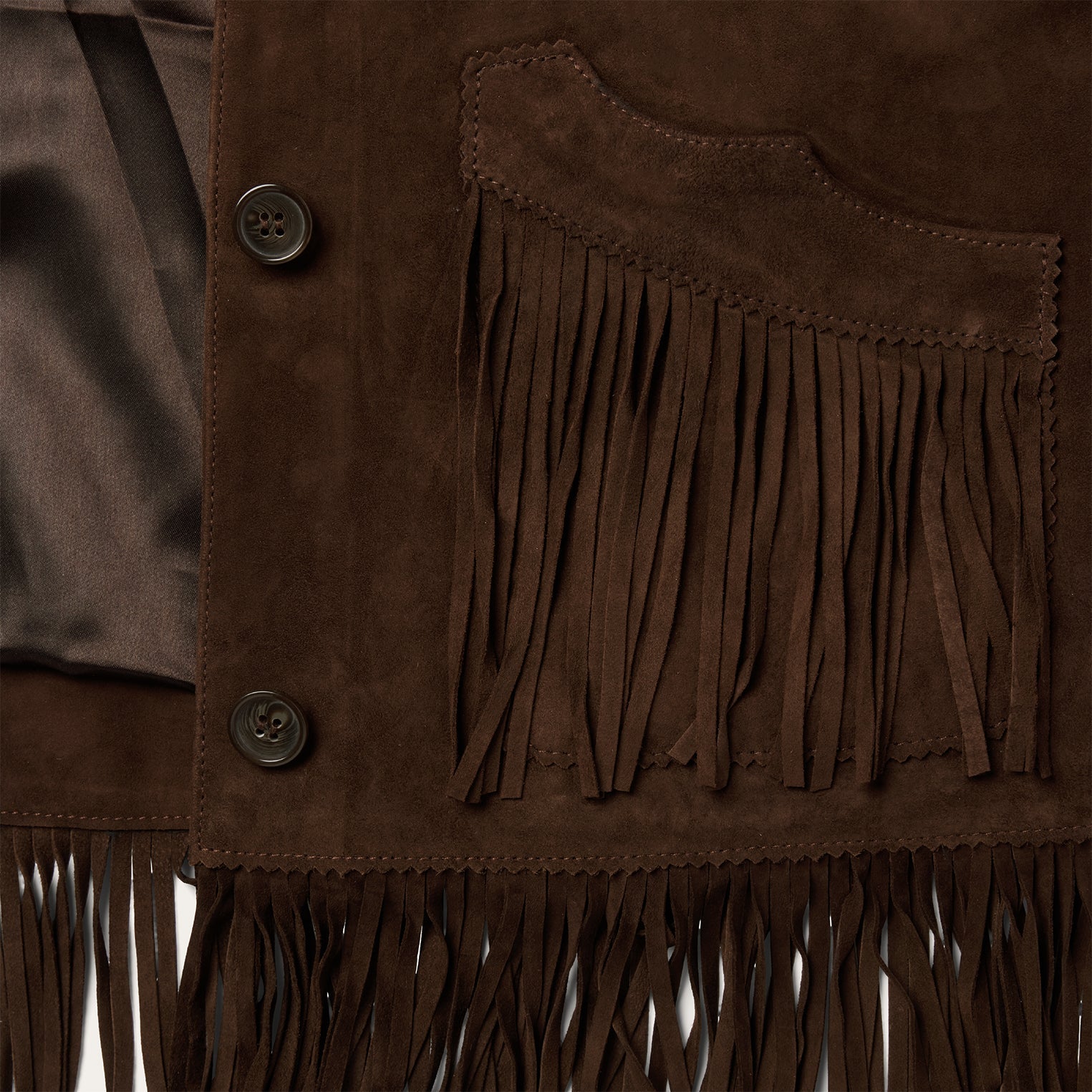 Fringe Suede Jacket Chocolate | Stetson