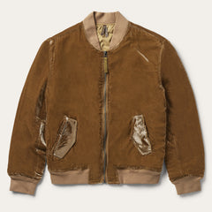Embroidered Velvet Bomber Jacket Copper | Stetson