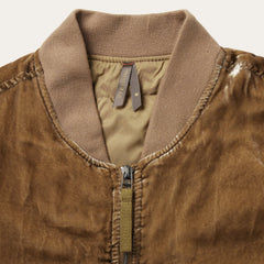 Embroidered Velvet Bomber Jacket Copper | Stetson