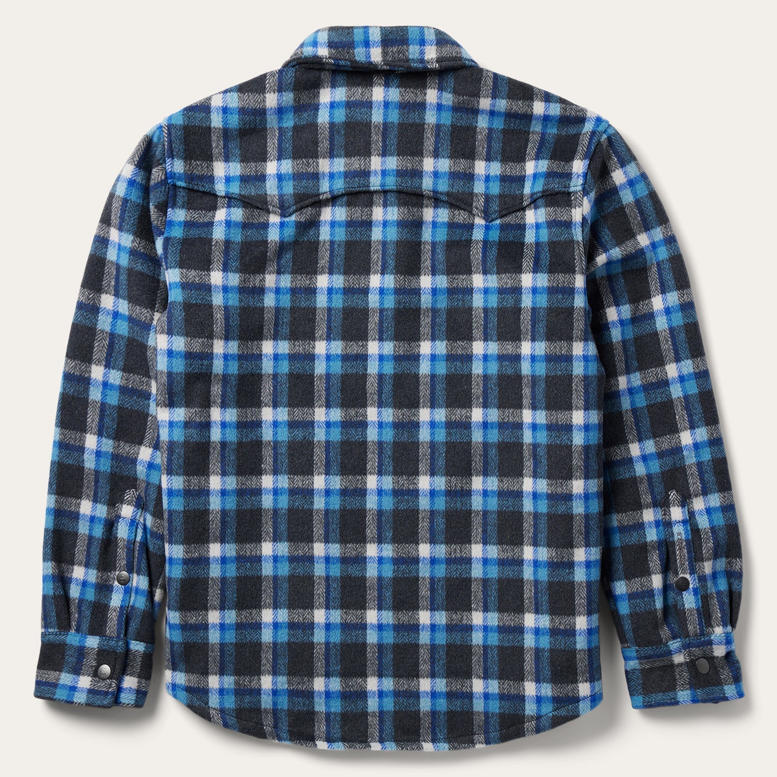 Blue Plaid Quilted Shirt Jacket Blue | Stetson