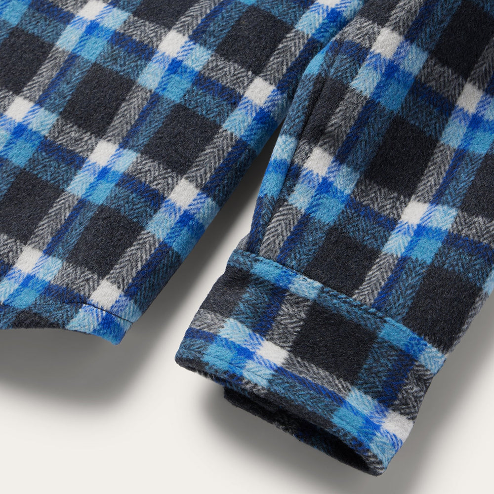 Blue Plaid Quilted Shirt Jacket Blue | Stetson