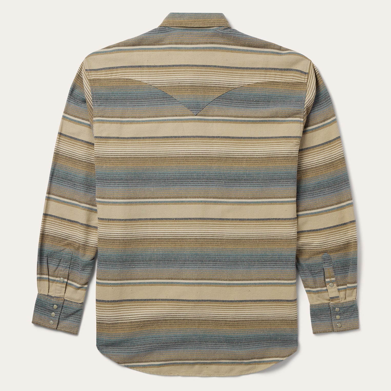 Blue Stripe Flannel Western Shirt Blue | Stetson