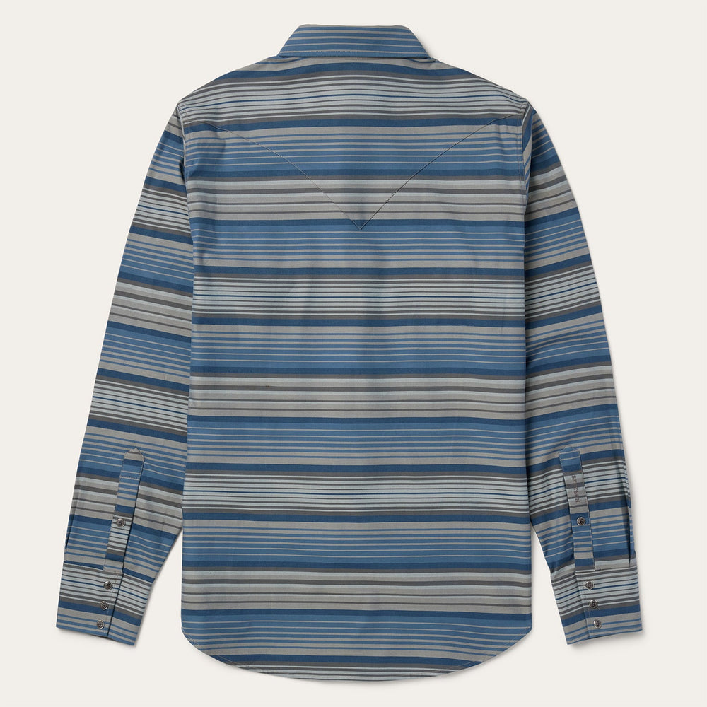 Serape Stripe Western Shirt Blue | Stetson