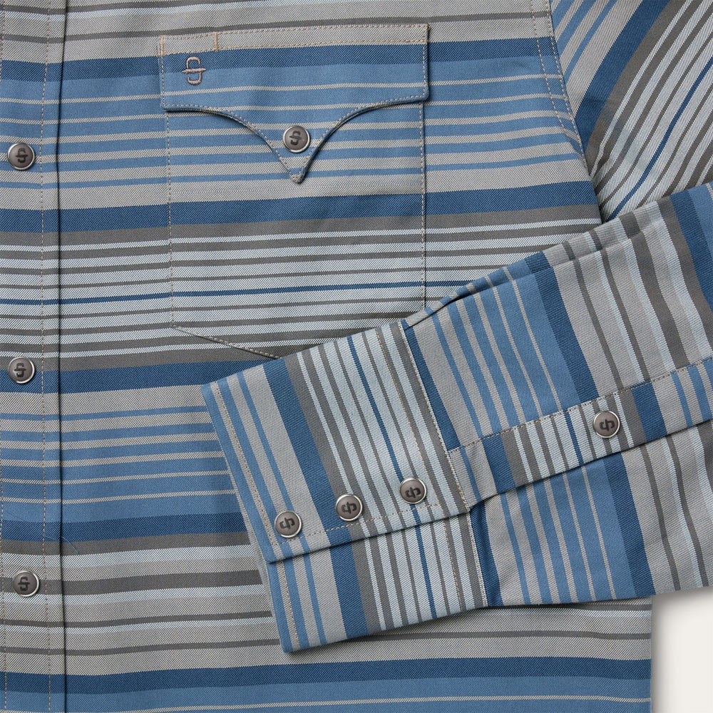 Serape Stripe Western Shirt Blue | Stetson