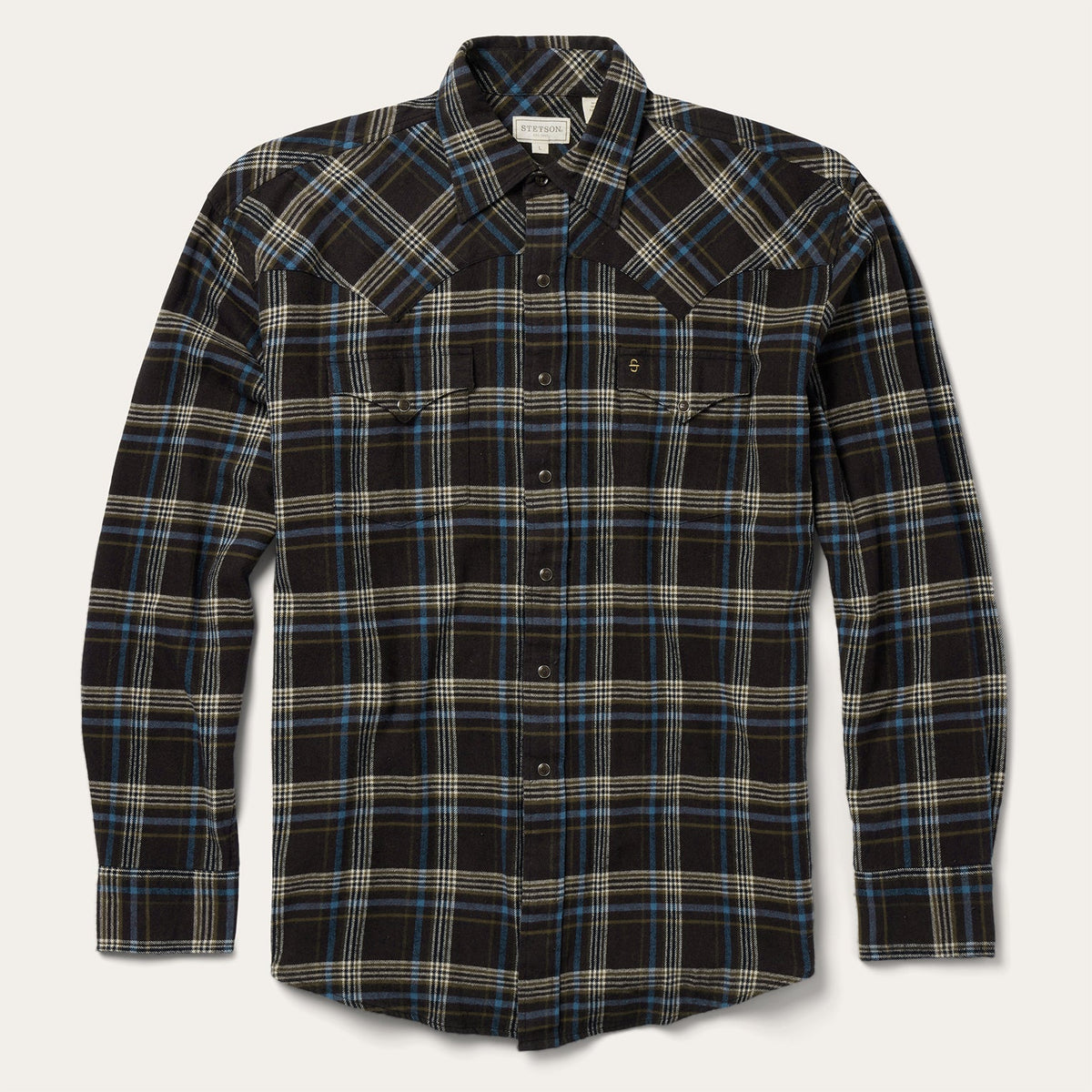 Brown Plaid Flannel Western Shirt Brown | Stetson