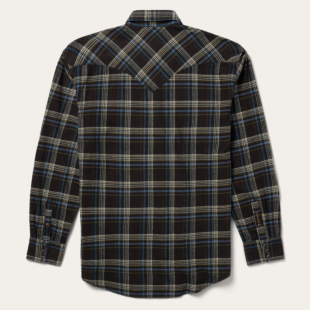 Brown Plaid Flannel Western Shirt Brown | Stetson