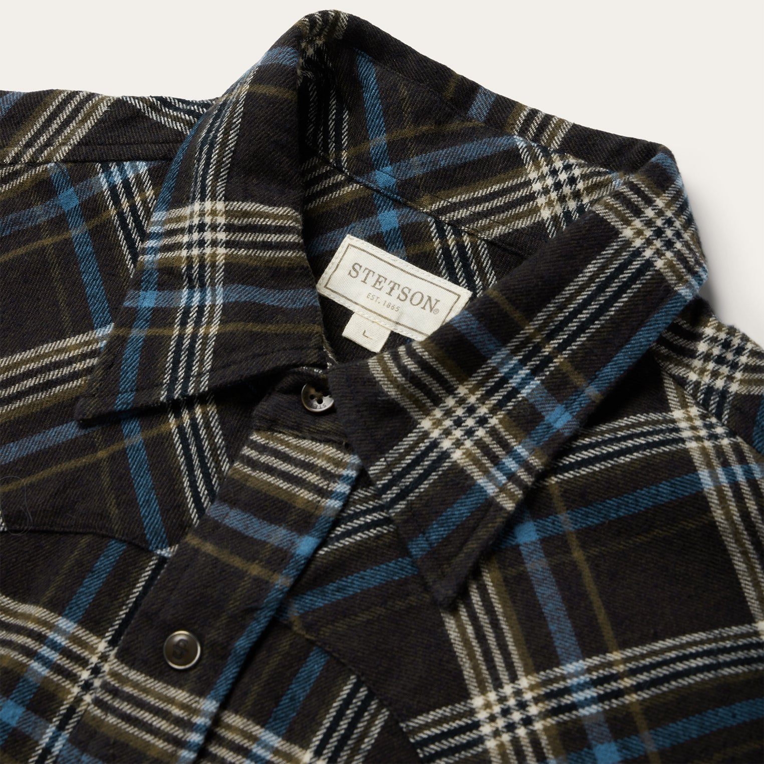 Brown Plaid Flannel Western Shirt Brown | Stetson