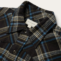 Brown Plaid Flannel Western Shirt Brown | Stetson