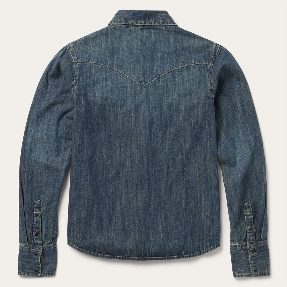Dirty Denim Boyfriend Fit Shirt Blue | Stetson