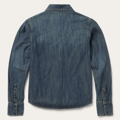 Dirty Denim Boyfriend Fit Shirt Blue | Stetson