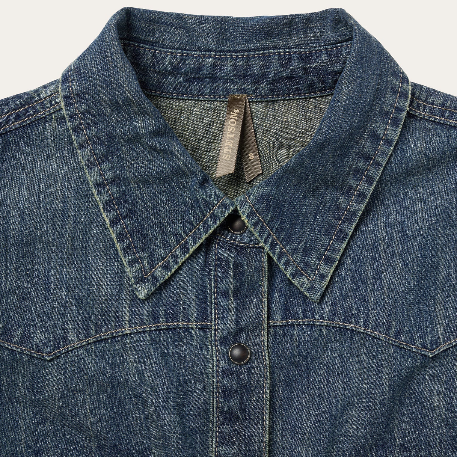 Dirty Denim Boyfriend Fit Shirt Blue | Stetson