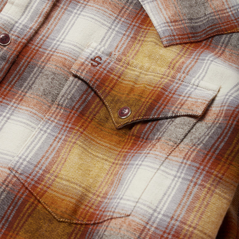 Rust Plaid Flannel Western Shirt Brown | Stetson