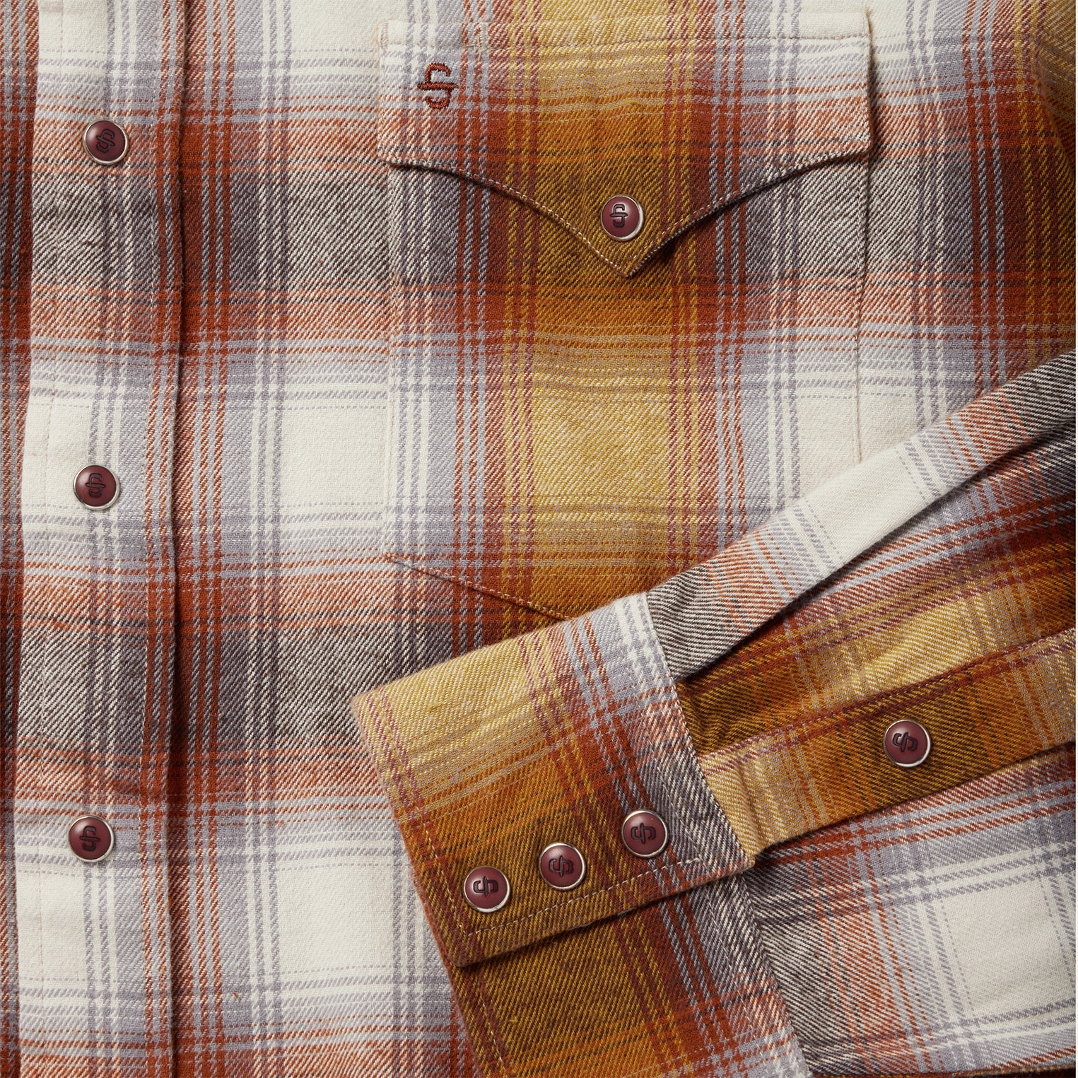 Rust Plaid Flannel Western Shirt Brown | Stetson