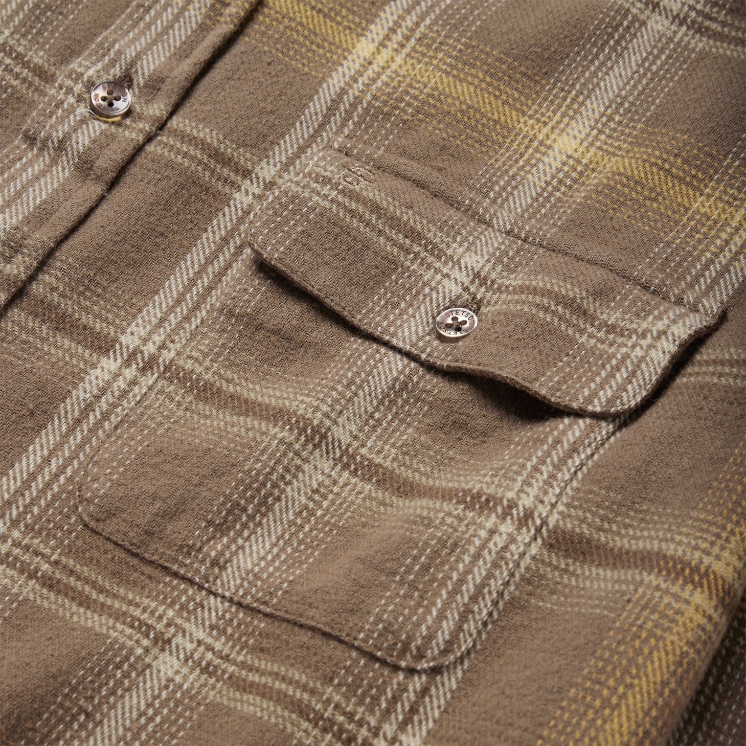 Brown Flannel Button-Front Shirt Brown | Stetson