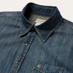 Dark Denim Western Shirt Blue | Stetson