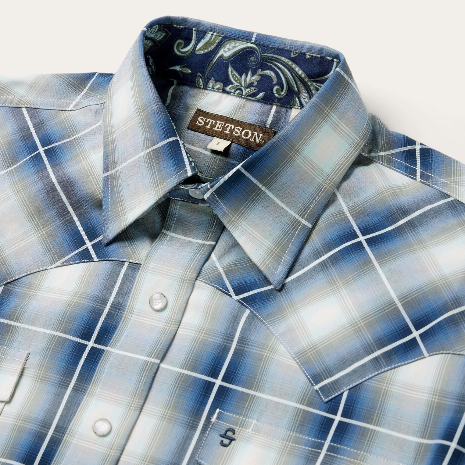 Crystal Plaid Western Shirt Blue | Stetson