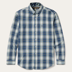 Crystal Plaid Button Down Shirt Blue | Stetson