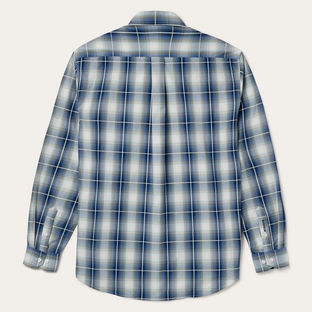 Crystal Plaid Button Down Shirt Blue | Stetson