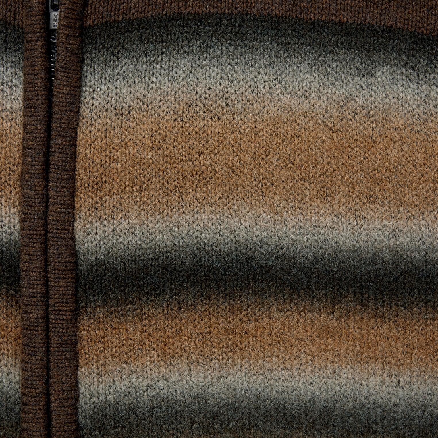 Ombre Border Stripe Cardigan Brown | Stetson