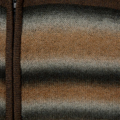 Ombre Border Stripe Cardigan Brown | Stetson