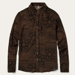 Patchwork Bandana Print Shirt Brown | Stetson