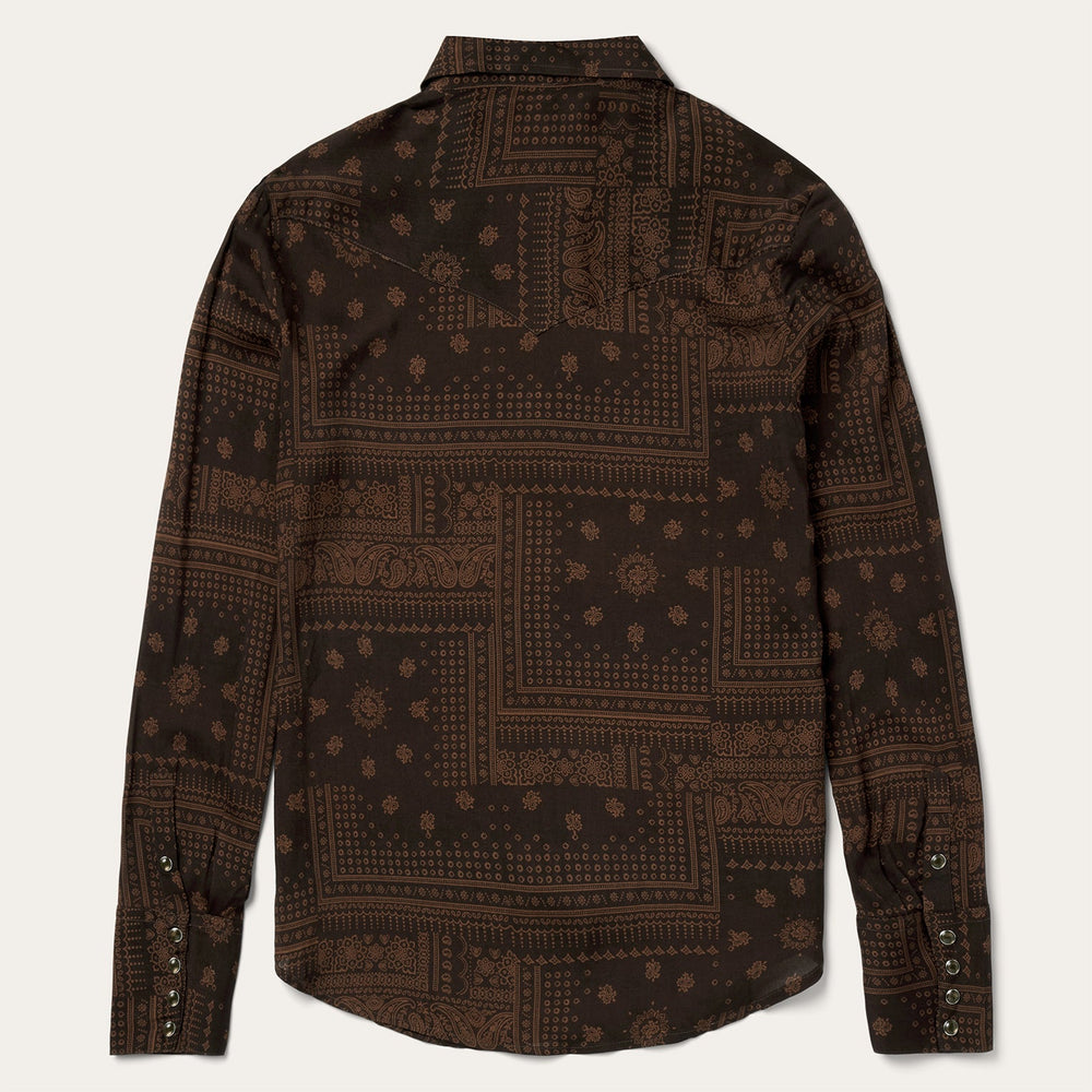 Patchwork Bandana Print Shirt Brown | Stetson