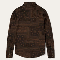 Patchwork Bandana Print Shirt Brown | Stetson