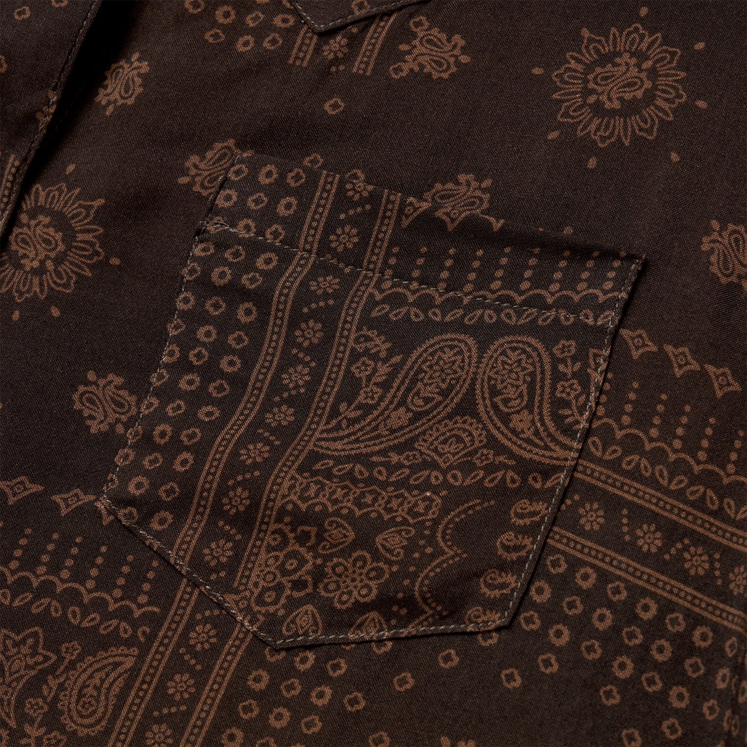 Patchwork Bandana Print Shirt Brown | Stetson