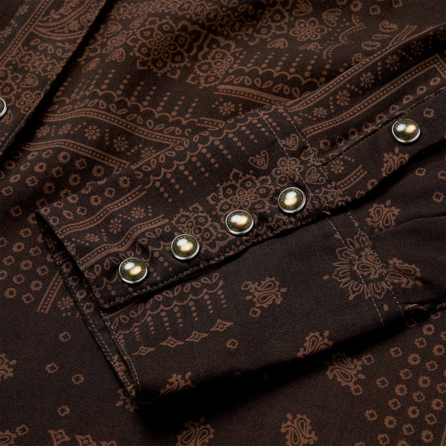 Patchwork Bandana Print Shirt Brown | Stetson