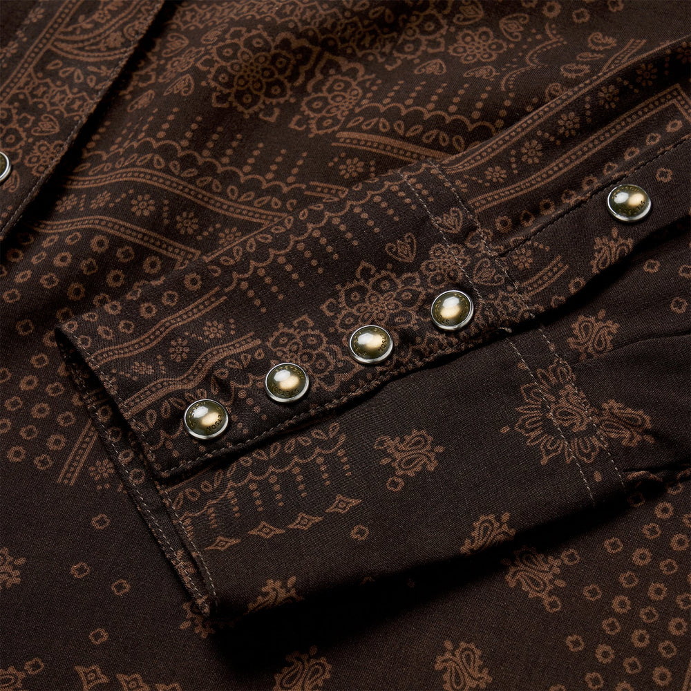 Patchwork Bandana Print Shirt Brown | Stetson