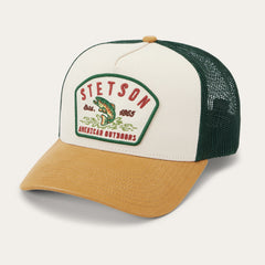 Fishing Patch Trucker Cap Off White / Tan / Green | Stetson