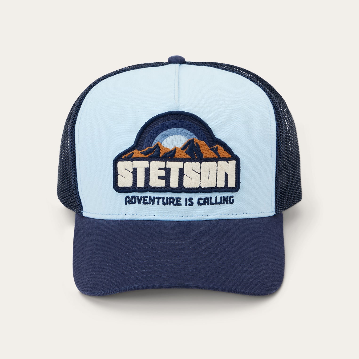 Mountain Sunset Trucker Cap Light Blue / Navy | Stetson