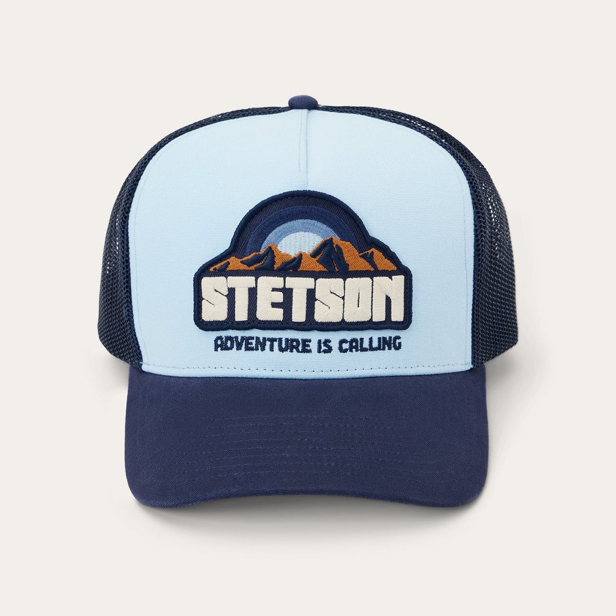 Mountain Sunset Trucker Cap Light Blue / Navy | Stetson