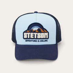 Mountain Sunset Trucker Cap Light Blue / Navy | Stetson