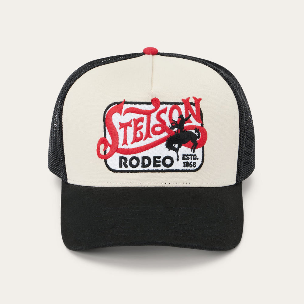 Rodeo Patch Trucker Cap Off White / Black | Stetson