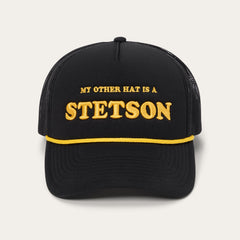 My Other Hat Is A Stetson Trucker Cap Black | Stetson