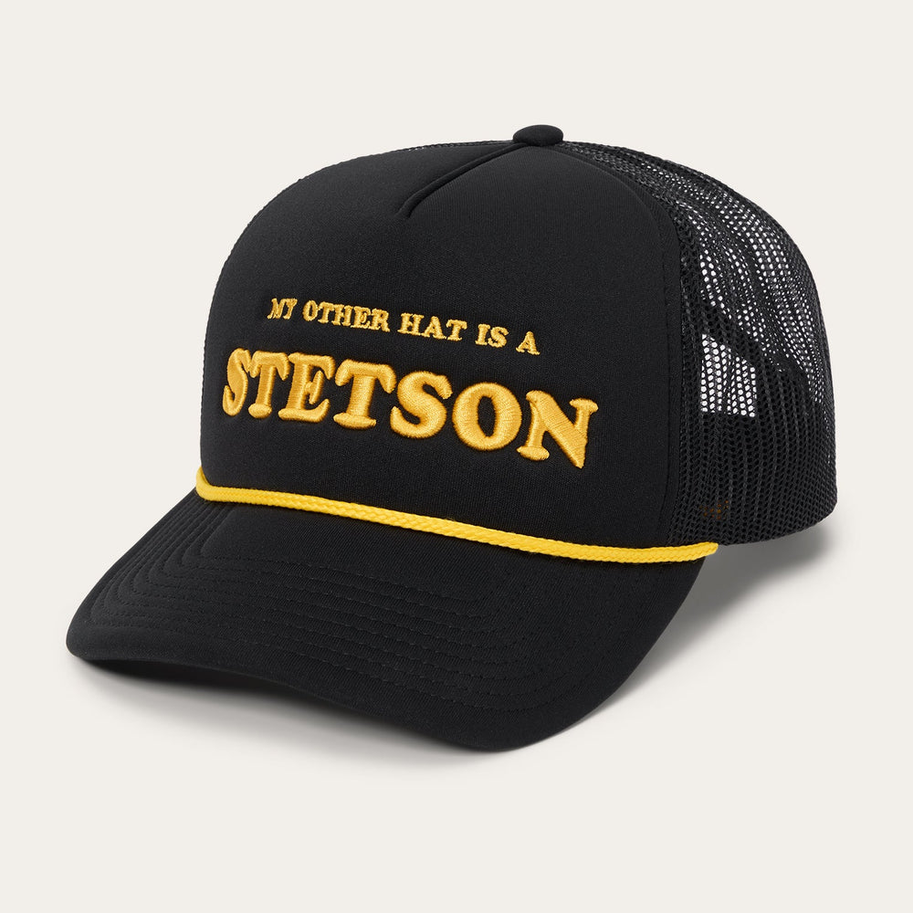 My Other Hat Is A Stetson Trucker Cap Black | Stetson