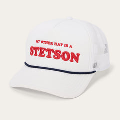 My Other Hat Is A Stetson Trucker Cap White | Stetson