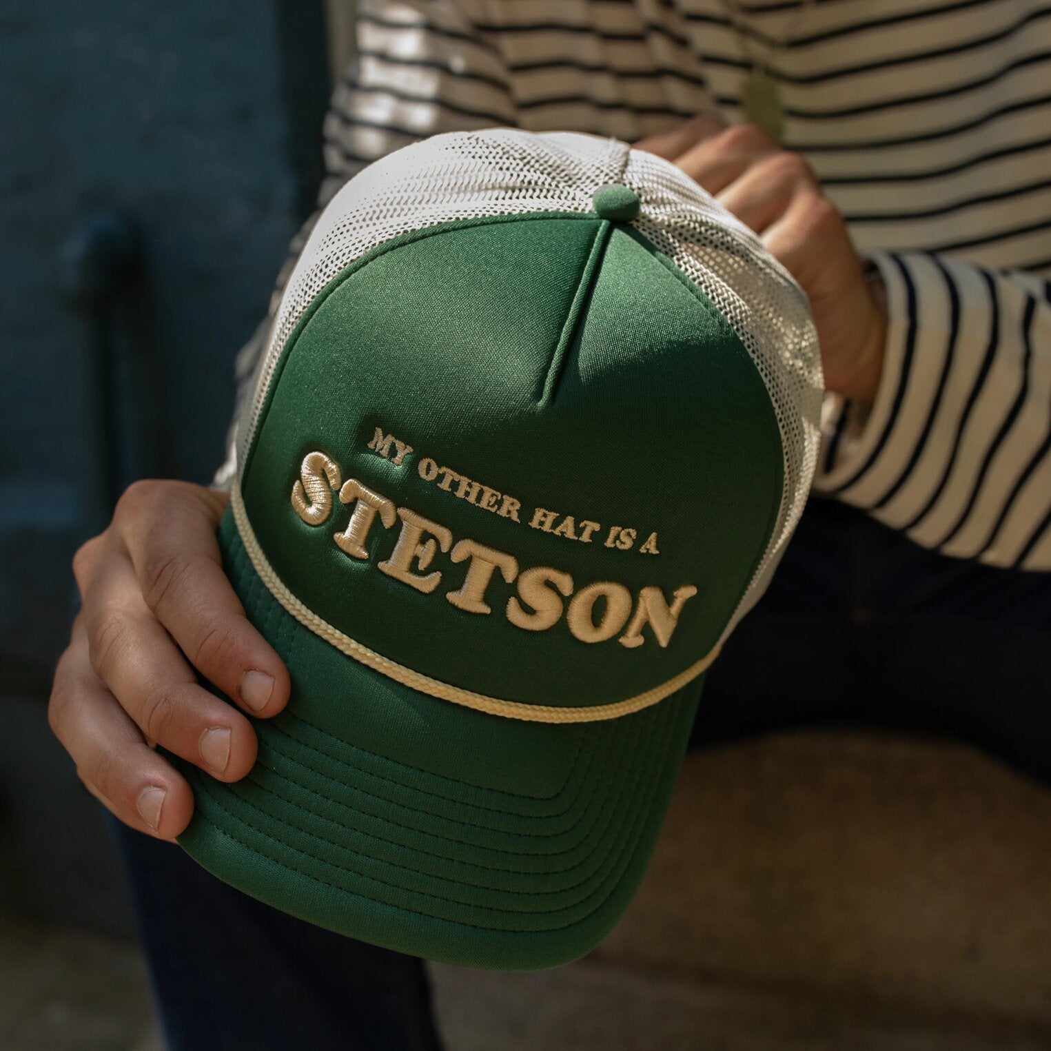My Other Hat Is A Stetson Trucker Cap Olive | Stetson