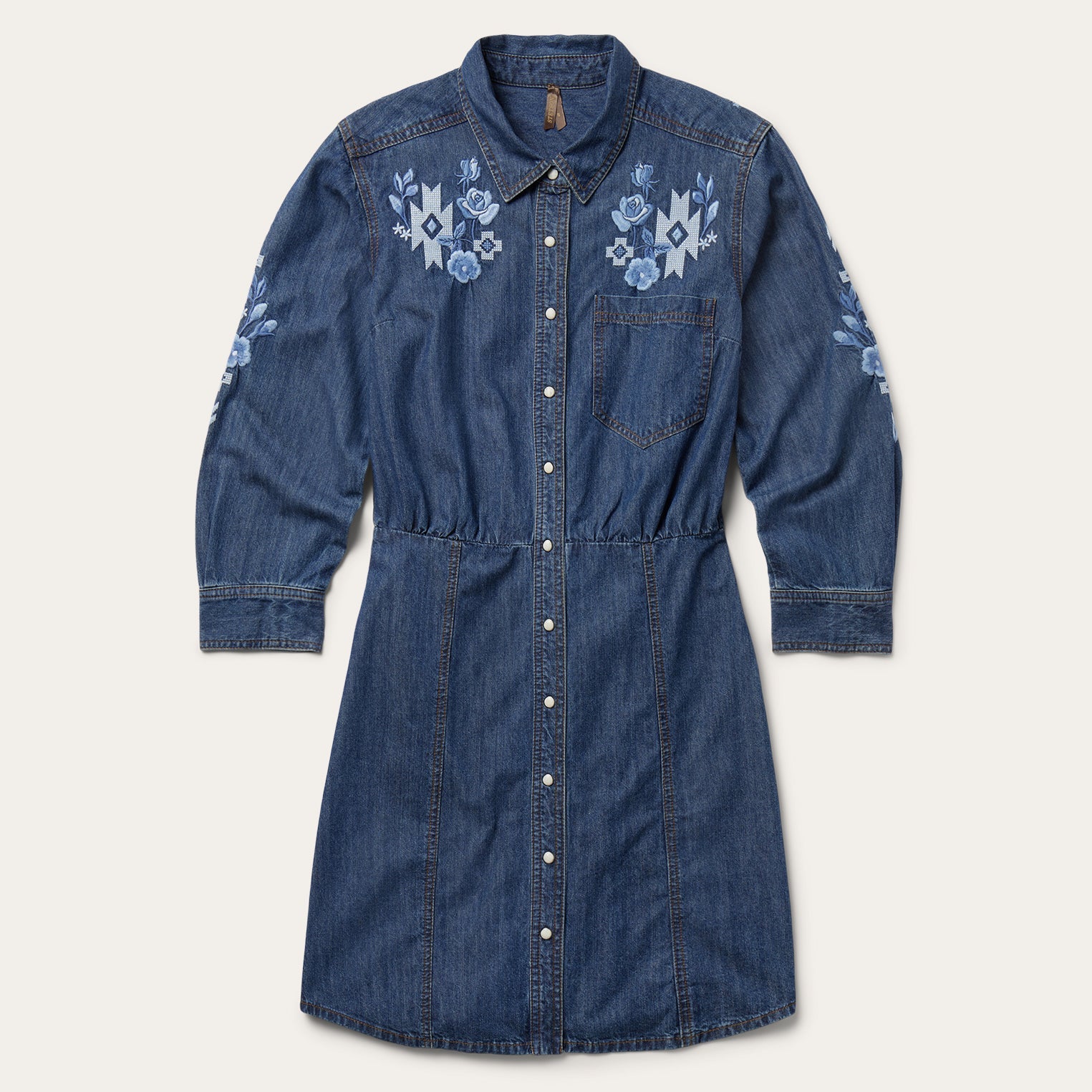 Dark Blue Denim Shirt Dress Blue | Stetson
