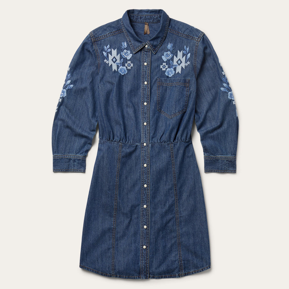 Dark Blue Denim Shirt Dress Blue | Stetson