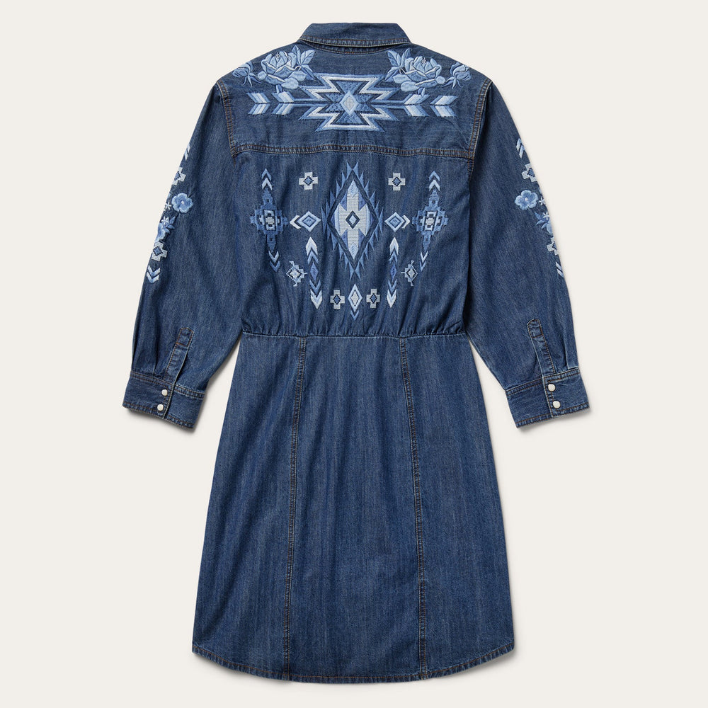 Dark Blue Denim Shirt Dress Blue | Stetson