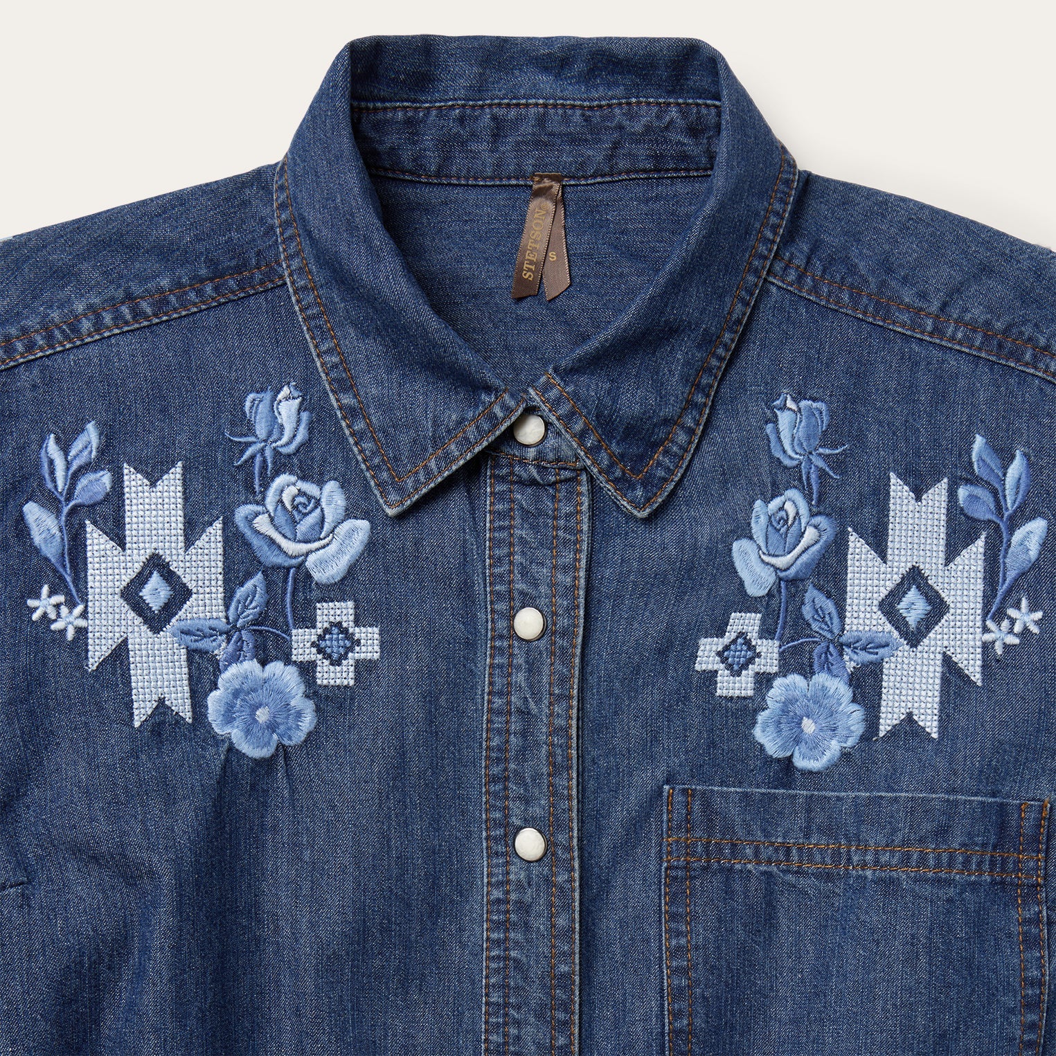 Dark Blue Denim Shirt Dress Blue | Stetson