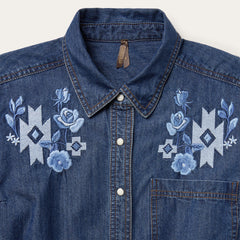 Dark Blue Denim Shirt Dress Blue | Stetson