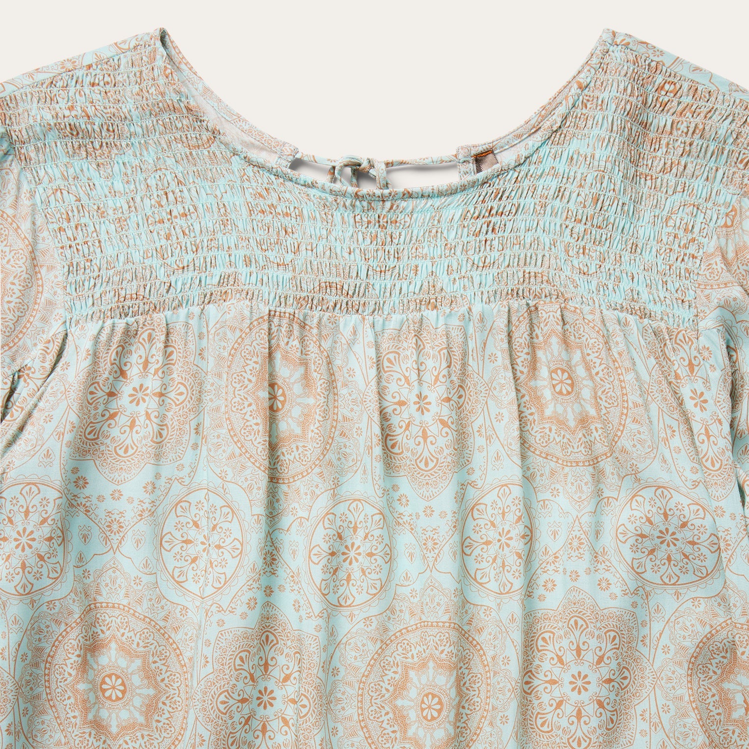 Mandala Print Peasant Blouse Blue | Stetson