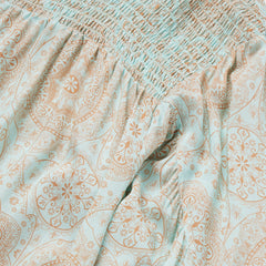 Mandala Print Peasant Blouse Blue | Stetson