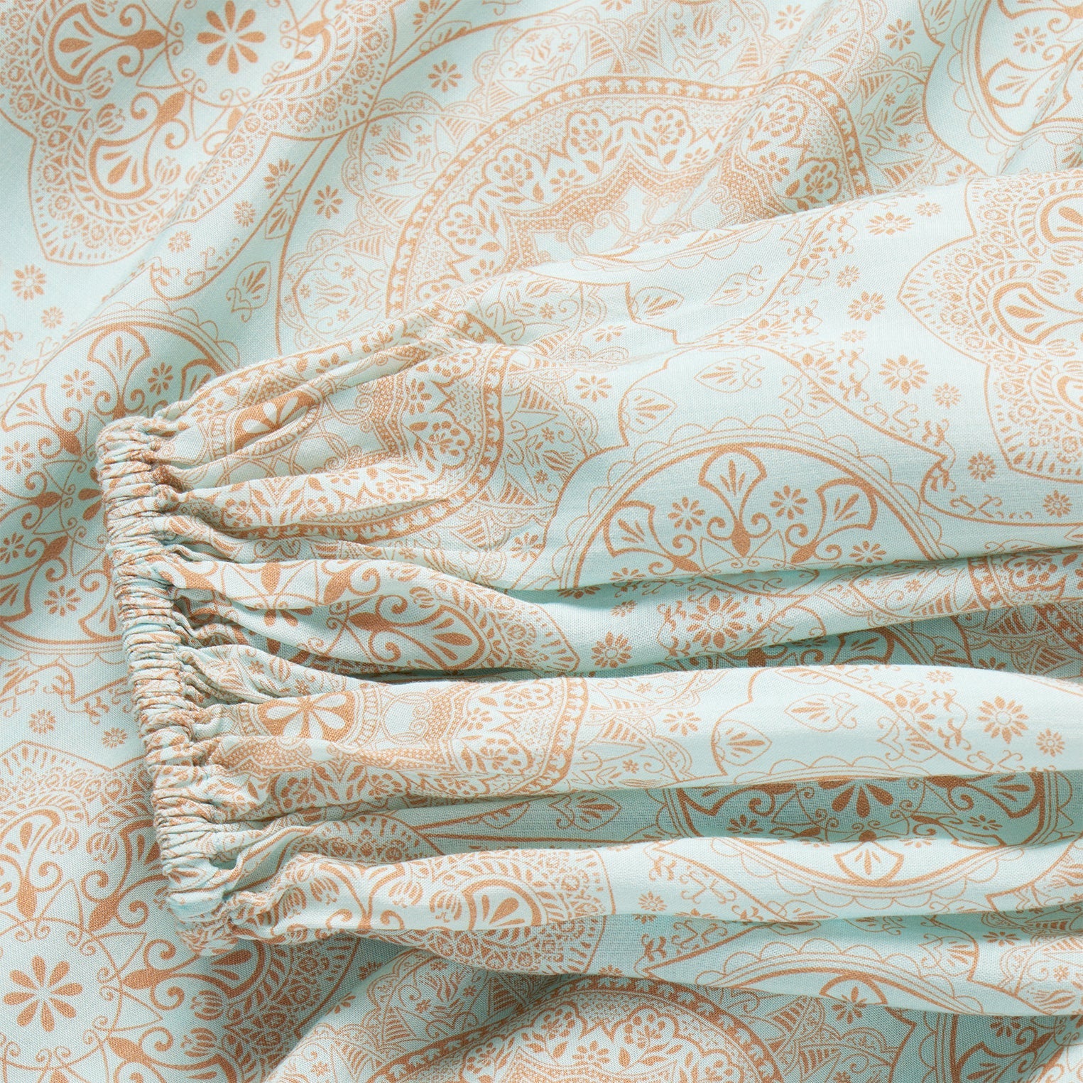 Mandala Print Peasant Blouse Blue | Stetson