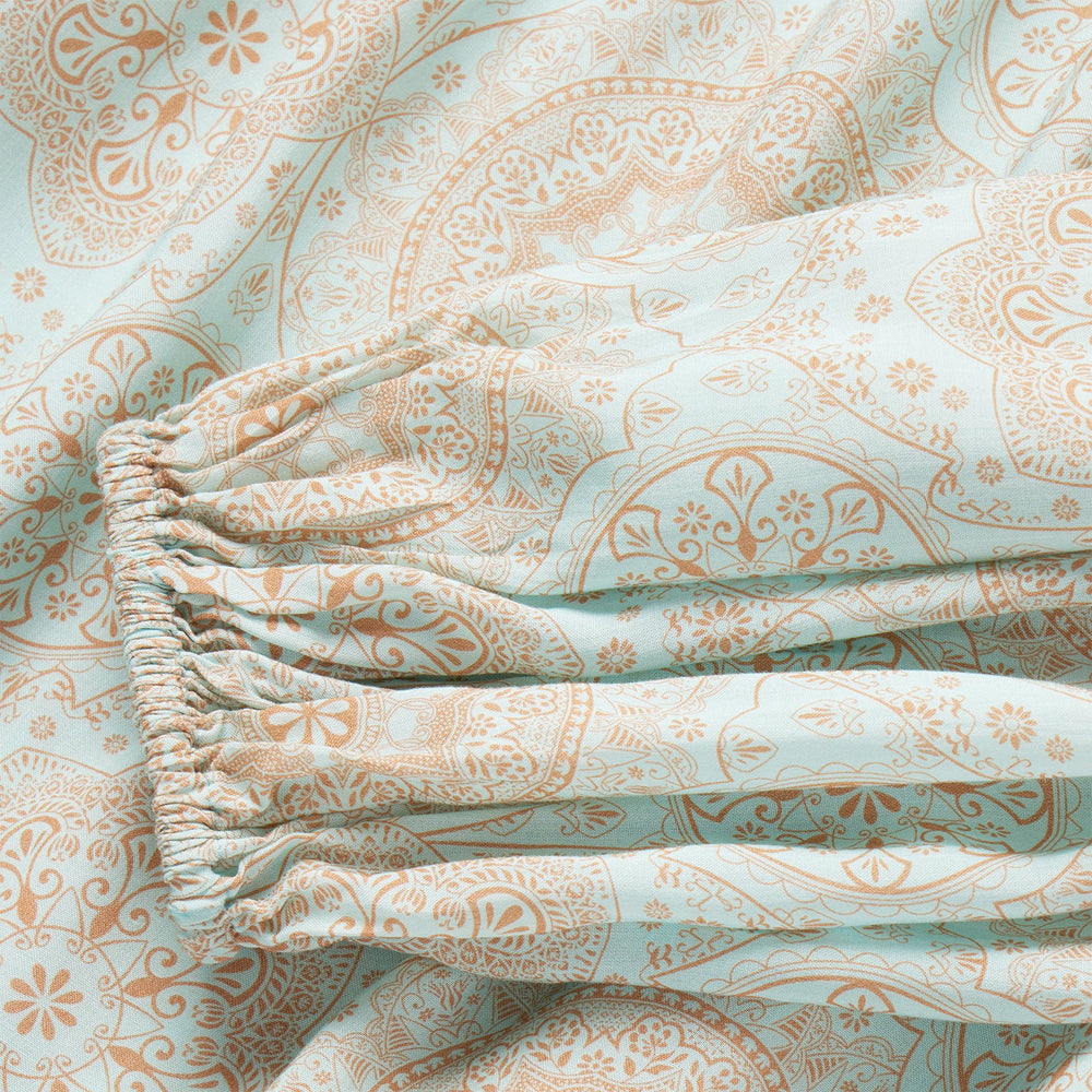 Mandala Print Peasant Blouse Blue | Stetson